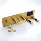 Hair Dryer Holder Hair Tool Organizer Metal Wall Mount (Gold) - Image 2