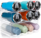 Stackable Water Bottle Organizer Large Compartment Water Bottle Holder by SPOSPO
