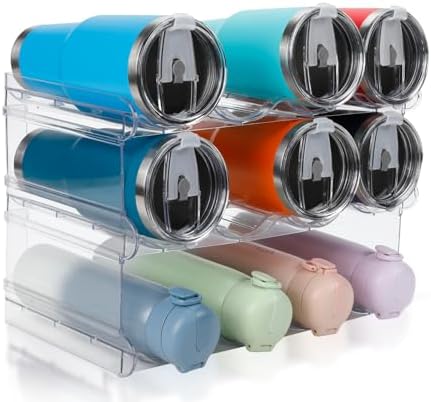 Stackable Water Bottle Organizer Large Compartment Water Bottle Holder by SPOSPO