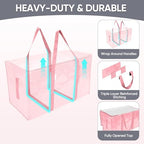 TICONN 8 Pack Extra Large Moving Bags Heavy Duty with Zippers & Carrying Handles, Durable Storage Bags Moving Boxes for Closet Organizers and Storage (8 Pack, Coral) - Image 3