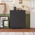 Nicetree Shoe Cabinet with 2 Flip Drawers, Narrow Shoe Organizer Cabinet, Freestanding Shoe Rack Cabinet, Modern Shoe Storage Cabinet for Entryway, Hallway, Foyer, Black - Image 3