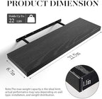 BAYKA Black Floating Shelves 22.5in, Set of 2, Wall Mounted for Wall Decor (Pack of 2) - Image 3