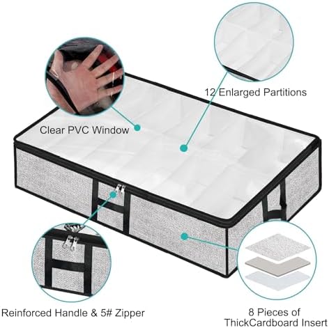 Under Bed Shoe Storage Organizer 2pc Fits 24 Pairs Container Boxes - Image 6