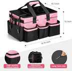 Wearable Large Cleaning Caddy Bag with Dividers, Household Cleaning Caddy for Cleaning Supplies Organizer Car Wash, Cleaner Tote Detailing Bag with Shoulder Strap and Handles for Housekeeper Storage - Image 2