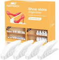 Neprock Shoe Slots Organizer, 20 Pack Adjustable Shoe Rack Stacker Storage Space Saver, Double Deck Shoe Rack Holder for Closet Organization (White) | 50% Space Saver, 4 Adjustable Height, Double Deck, Tool-Free Assembly, Superior Load Bearing, White by Neprock