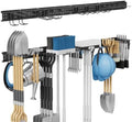 66" Garage Tool Organizer Wall-Mounted, Heavy Duty Garage Wall Organizer with 13 Adjustable Hooks, Garden Tool Storage Rack, Holds Up to 500 lbs by Unknown