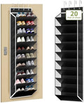 KEEPJOY 10 Tiers Mesh Over Door Shoe Organizer Storage, Hanging Shoe Holder for Door with Large Deep Pockets, Fit 20-30 Pairs Shoe Rack for Sneakers, Boots(Black) by KEEPJOY