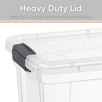 Superio 8.7 Quart Clear Plastic Storage Boxes with Lids, Stackable Organizer Containers, BPA-Free Storage Bins for Home, Office, School & Dorm, 18 Pack - Image 3