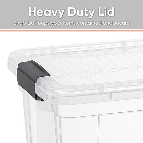Superio Clear Storage Boxes with Lids, 49 Quart Plastic Container Bins for Organizing, Stackable Crates, BPA Free, Non Toxic, Odor Free, Organizers for Home, Office and Dorm, 3 Pack - Image 3