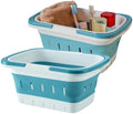 2 Pack Portable Folding Plastic Shower Caddy Basket, Perforated, Travel Bathroom Organizer for Bedroom, Shower, Collage Dorm Room, Camping and RV Use (Blue, 2 pack) by Unknown