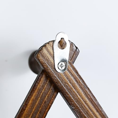 AMAPON Accordion Wall Hanger Expandable Coat Hat Rack 13Peg (Walnut) 2 Pack - Image 5