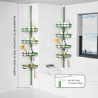KEGII Shower Caddy Tension Pole, Bathroom Storage Shelf, Emerald Green - Image 6