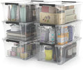 WYT Clear Storage Latch Bins, 6-Pack Storage Organizer Box with Handle and Lids, 5-Litre by WYT