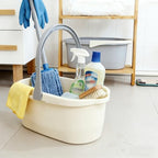 Haundry Compact Mop Bucket with Handle, Rectangular Cleaning Bucket and Caddy for Cleaning Supplies, 10L, White - Image 6