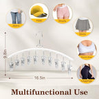 4 Pack Legging Organizer for Closet, Ginyoyo Metal Gym Clothes Organizer w/40 Clips Holds 40 Leggings, Hangers Space Saving, Closet Organizers and Storage, Room Organization Essentials, White - Image 3