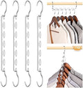 HOUSE DAY Closet Organizers and Storage Space Saving Hangers Stainless Steel Magic Hanger Upgraded Sturdy Storage Hangers Space Saver Clothes Hanger College Dorm Room Essentials 4PACK by HOUSEDAY