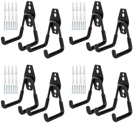 8 Pack Garage Hooks Heavy Duty, Garage Tool Organizer Wall Mount by KAROSOM
