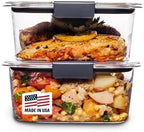 Rubbermaid Brilliance BPA-Free Food Storage Containers, Medium Deep, 4.7 Cup, 2-Pack, Airtight & Leak-Proof, Microwave & Dishwasher Safe by Unknown