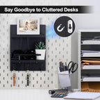 Magnetic Key Holder Wall Mount, Mail Shelf Decor with 3 Key Hooks - Image 4