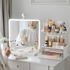 Delamu 4-Tier Makeup Organizer, Bathroom Counter, 2 Drawers,Clear 2Pack - Image 4
