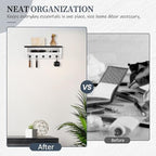 Nekon Key Holder Wall Mount, Wall Organizer Shelf with 5 Key Hooks - Image 6