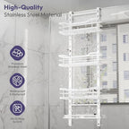 SWTYMIKI Over the Door Shower Caddy - 4 Tier Adjustable Shower Organizer Hanging with Soap Holder, No Drilling Stainless Steel Bathroom Rack Hanging for Body Wash, Shampoo, Soap, Razor, White - Image 6