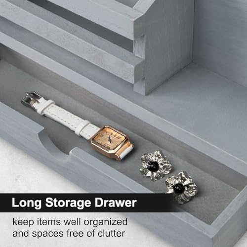 Key Holder Wall Mount, Mail Holder with Storage Drawer - Image 4