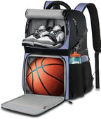 LOINTET Basketball Bag Backpack with Ball Holder Shoes Compartment, Large Basketball Accessories Sports Bag by LOINTET