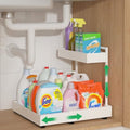 REALINN L-Shaped Under Sink Organizer with 6-Level Height Adjustment by REALINN
