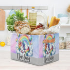 Rainbow Unicorn Storage Basket Toy Storage Bins Collapsible Cube Organizer - Image 7