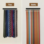 ZEDODIER 2 Pack Tie Rack & Belt Hanger Wall Mounted, Wooden Tie Organizer - Image 3