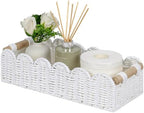 CubesLand Scalloped Toilet Paper Storage Basket W/Handle for Home Decor by CubesLand