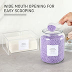 Glass Jars and Dryer Sheet Holder, Dispenser Set with Lids and Labels, Containers for Laundry Room Organization and Storage, Half Gallon Airtight Glass jars, Acrylic Storage Box for Laundry supplies, - Image 5