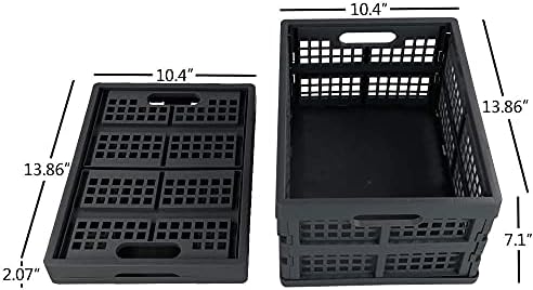 Idotry 3-PACK 15 L Folding Storage Crates, Stackable Collapsible Basket - Image 2