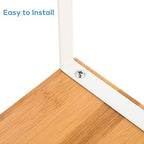 NEX Kitchen Cabinet and Counter Shelf Organizer, Stackable & Expandable, White and Natural (Pack of 2) - Image 4