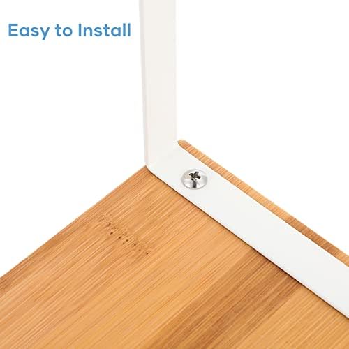 NEX Kitchen Cabinet and Counter Shelf Organizer, Stackable & Expandable, White and Natural (Pack of 2) - Image 4