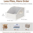 StorageWorks Closet Storage Bins Trapezoid, Mixing of Beige, Small, 3-Pack - Image 6