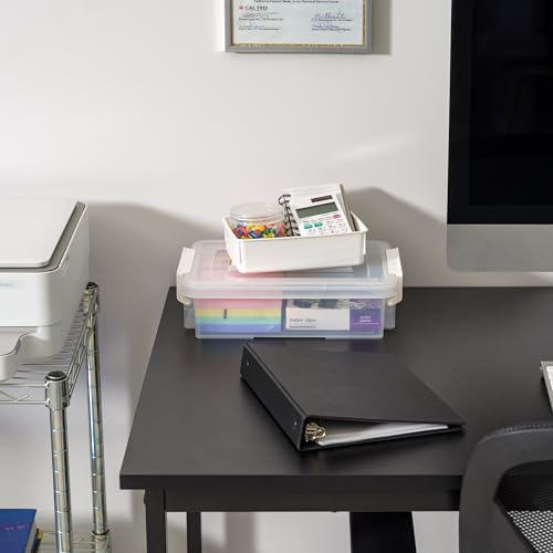 IRIS USA Storage Bins with Lids |Made in USA| 1 Qt - (2-Pack) - White - Image 6
