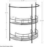 Lavish Home Pedestal Sink Organizer, Black, 21.25” x 11” x 23.25” - Image 2
