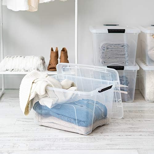 IRIS USA 6-Pack 40 Quart Storage Bins with Lids, Clear - Image 4