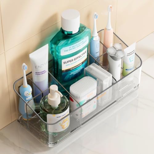 MOPMS 8 Slots Toothbrush Holders for Bathrooms with Detachable Dividers by MOPMS
