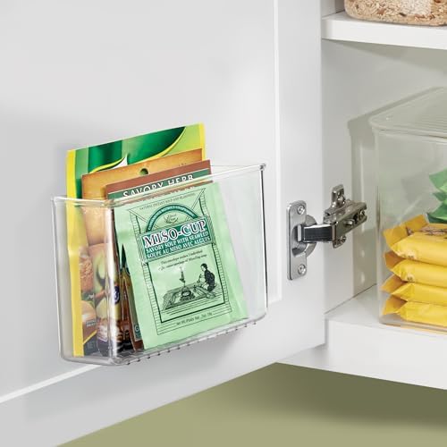 iDesign Adhesive Organizer Bin, Set of 4, Clear - Image 3
