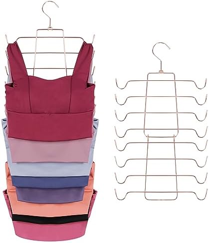 ZEDODIER Tank Top Hanger, Bra Organizer for Closet, Space Saving | 16 Hooks Total, Sturdy Metal, 360° Rotating, Foldable Design, Hanging Closet Organizers and Storage for Apartments and Dorms by ZEDODIER