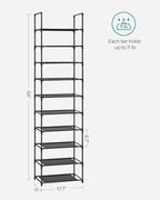 SONGMICS Shoe Rack, 10-Tier Shoe Shelf, Shoe Storage Organizer - Image 3