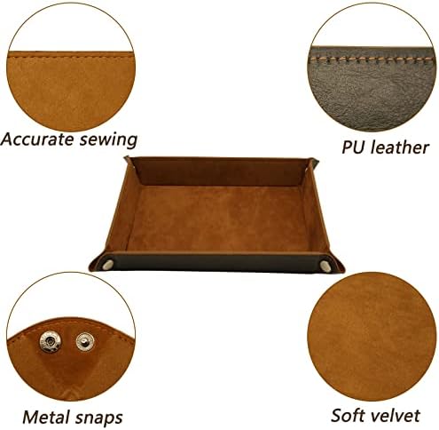 Valet Organizer - Catchall Tray for Jewelry, Wallets, Watches, Keys, Coins, Phones, Glasses - Perfect for Nightstand, Desk, Entryway - Image 2