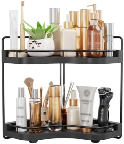 2-Tier Corner Bathroom Counter Organizer, Larger Size by Unknown