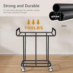 Gewudraw Medium Laundry Hamper with Wheels, 250L, Black - Image 4