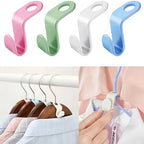 Space Saving Hanger Hooks, 50pcs, Polypropylene, 5KG Max Capacity, Pink Closet Hangers for Clothes (Pink 100PCS) by Unknown