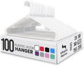 Utopia Home Plastic Hangers 100 Pack – Built-in Strap Hooks White | Space saving | Durable & strong | Closet organizer | Clothes hangers | Ideal for shirts, pants, skirts & coats by UTOPIAHOME