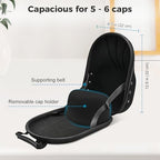 ProCase Hard Shell Travel Case for Baseball Caps Holds 5-6 Hats - Image 2